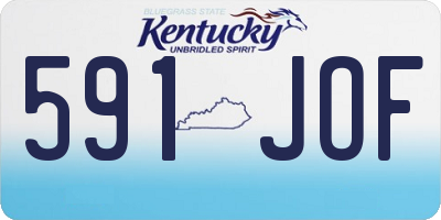 KY license plate 591JOF