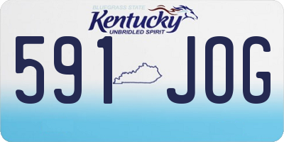 KY license plate 591JOG