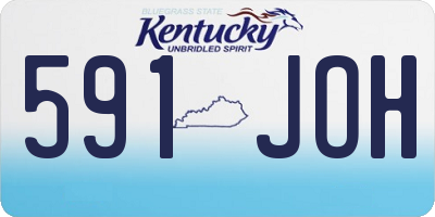 KY license plate 591JOH