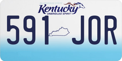 KY license plate 591JOR