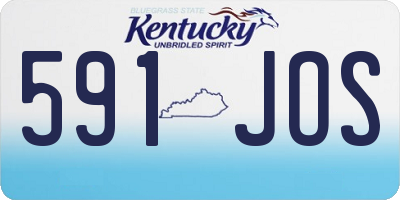 KY license plate 591JOS