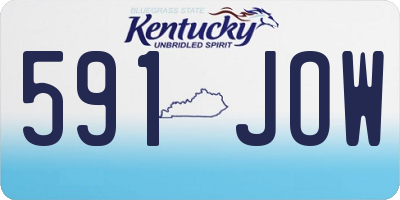 KY license plate 591JOW