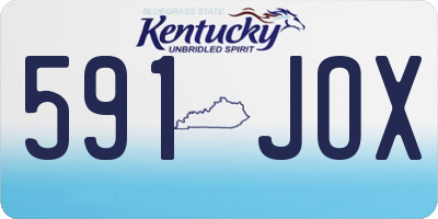 KY license plate 591JOX