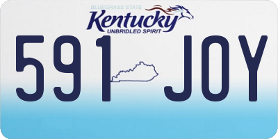 KY license plate 591JOY