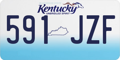 KY license plate 591JZF
