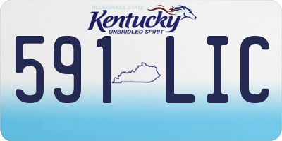 KY license plate 591LIC