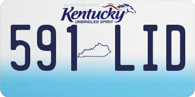 KY license plate 591LID