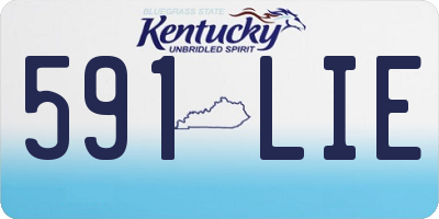 KY license plate 591LIE