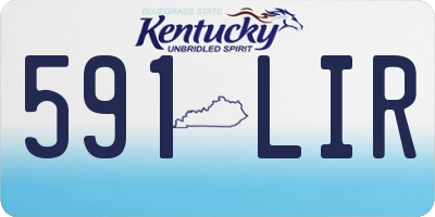 KY license plate 591LIR