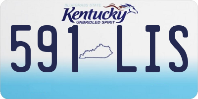 KY license plate 591LIS
