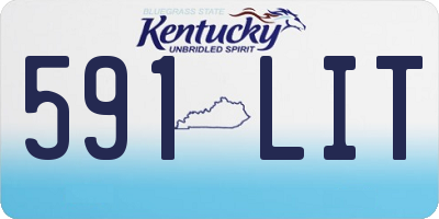 KY license plate 591LIT
