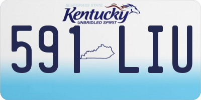 KY license plate 591LIU