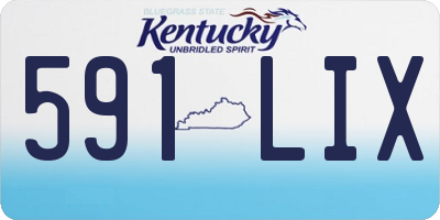 KY license plate 591LIX