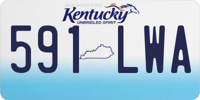 KY license plate 591LWA