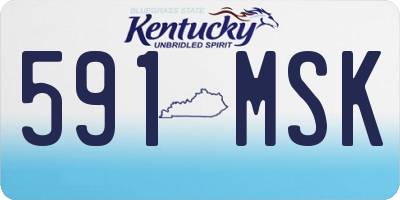KY license plate 591MSK
