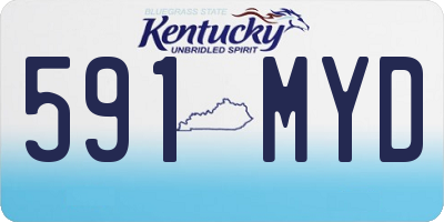 KY license plate 591MYD