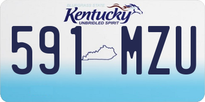 KY license plate 591MZU