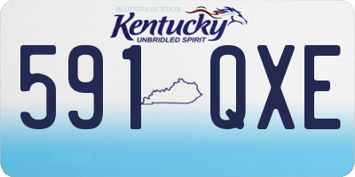 KY license plate 591QXE