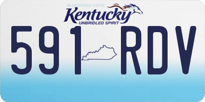 KY license plate 591RDV