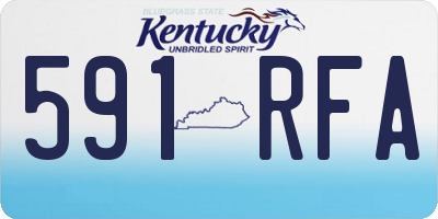 KY license plate 591RFA
