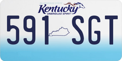 KY license plate 591SGT