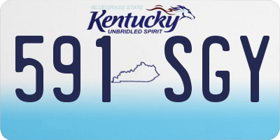 KY license plate 591SGY