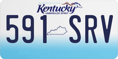KY license plate 591SRV