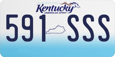 KY license plate 591SSS