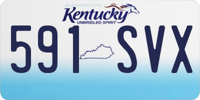 KY license plate 591SVX