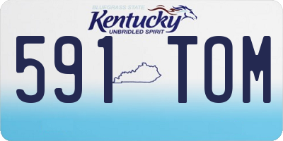 KY license plate 591TOM