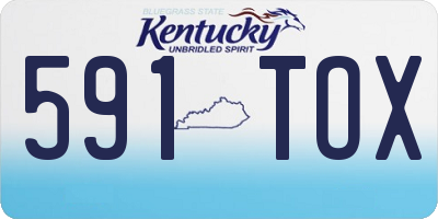 KY license plate 591TOX