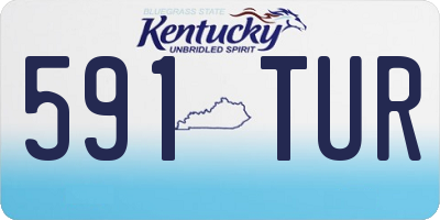 KY license plate 591TUR