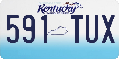 KY license plate 591TUX