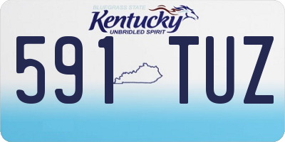 KY license plate 591TUZ