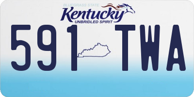 KY license plate 591TWA
