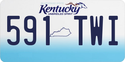 KY license plate 591TWI