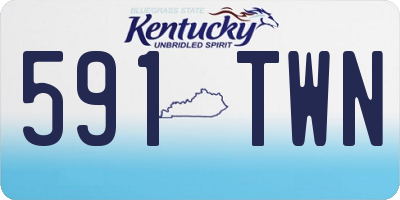 KY license plate 591TWN