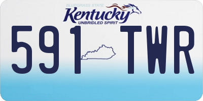KY license plate 591TWR