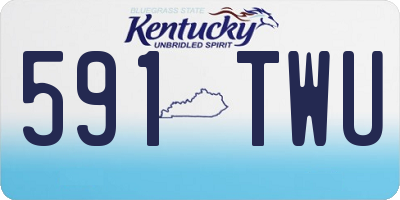 KY license plate 591TWU