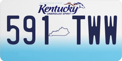 KY license plate 591TWW