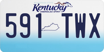 KY license plate 591TWX