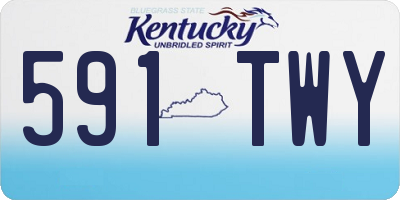 KY license plate 591TWY