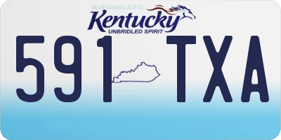 KY license plate 591TXA