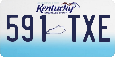 KY license plate 591TXE