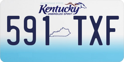 KY license plate 591TXF