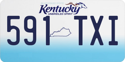KY license plate 591TXI