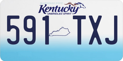 KY license plate 591TXJ