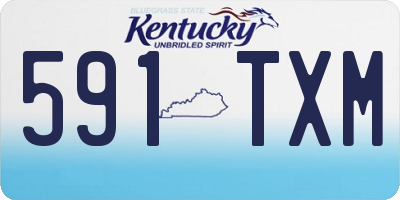 KY license plate 591TXM