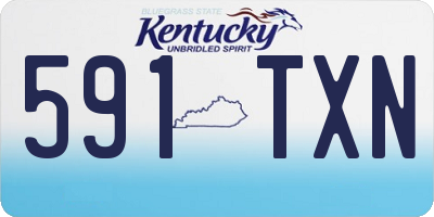 KY license plate 591TXN