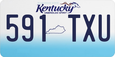 KY license plate 591TXU